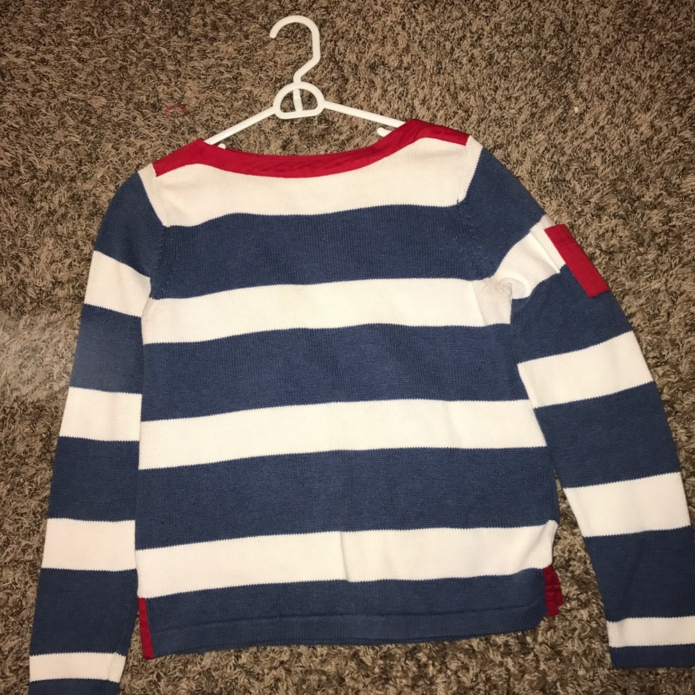 Red White & Blue Striped Sweater